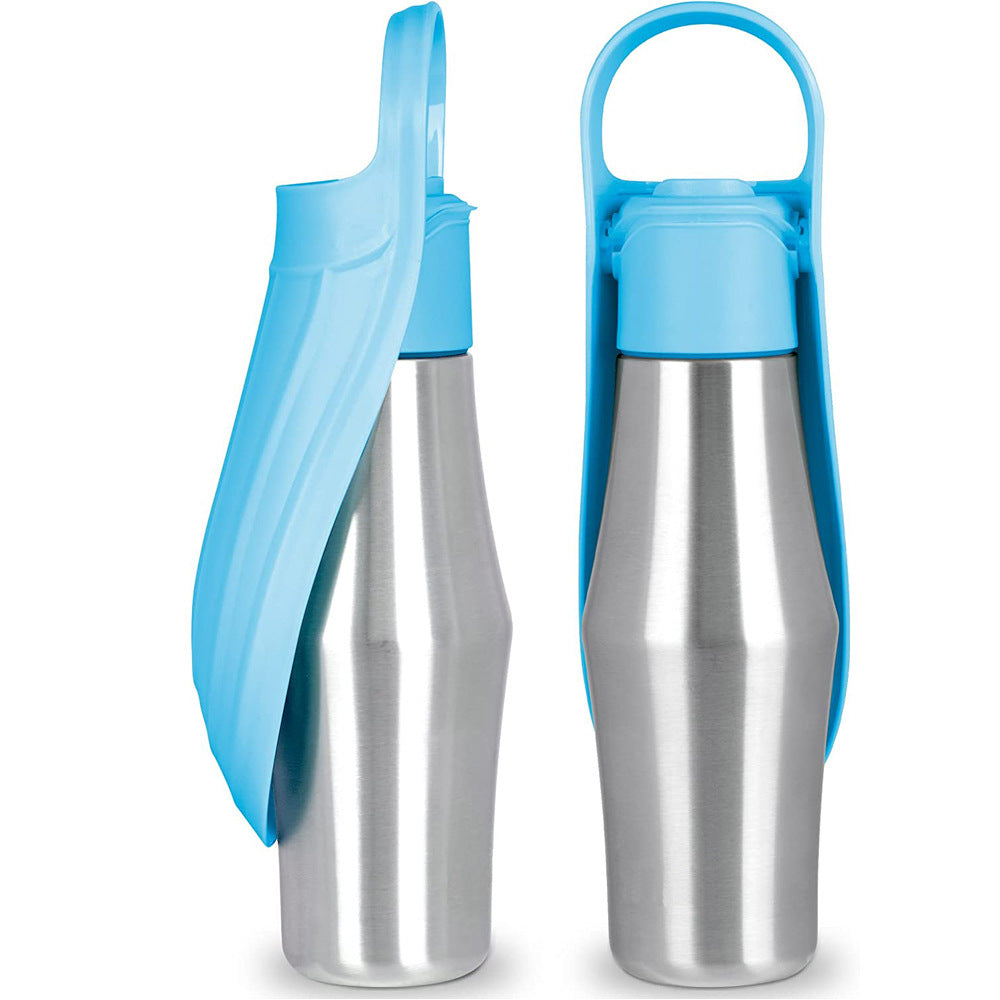 Tragbare Wasserflasche 750 ml aus weichem Silikon mit Blatt-Design